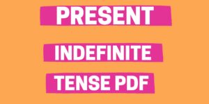 present indefinite tense pdf